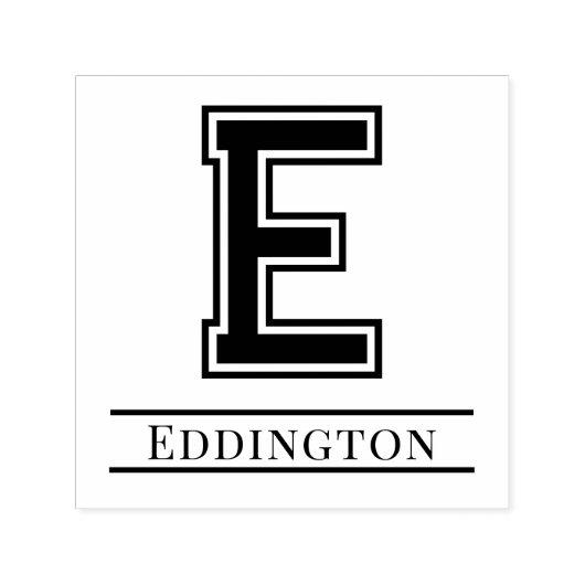 Eenvoudige Vet Gedrukte Enkele Initiaal Monogram N Zelfinktende Stempel (Design)