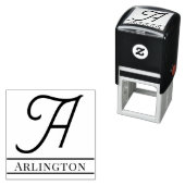 Eenvoudige Vet Gedrukte Enkele Initiaal Monogram N Zelfinktende Stempel (In situ)
