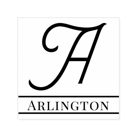 Eenvoudige Vet Gedrukte Enkele Initiaal Monogram N Zelfinktende Stempel (Design)