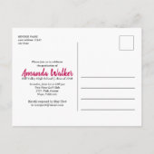 Eenvoudige vetgedrukte Afstuderen Typografie Fotou Uitnodiging Briefkaart (Achterkant)