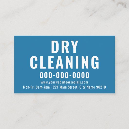 Eenvoudige, vetgedrukte en bewerkbare reiniging in visitekaartje (Voorkant)