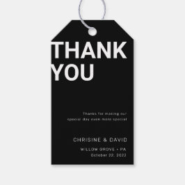 Eenvoudige vetgedrukte letters Weddenschap Harteli Cadeaulabel