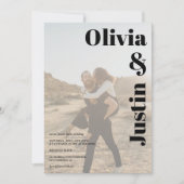 Eenvoudige vetgedrukte namen 2 foto's Qr code brui Kaart (Voorkant)