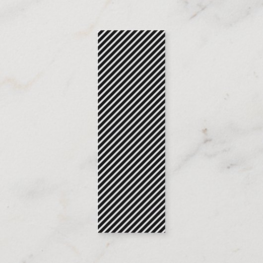 Eenvoudige Vetgedrukte Tekst met Strepen Mini Visitekaartje (Achterkant)