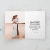 Eenvoudige Vette Datum Moderne Huwelijk Bedankkaart (Binnen)