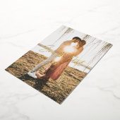 Eenvoudige Vette Datum Moderne Huwelijk Sla de Dat Folie Uitnodiging (Gedraaid)