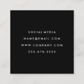 Eenvoudige Vette tekst grijze achtergrond Vierkante Visitekaartje (Achterkant)