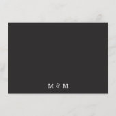 Eenvoudige, vette zwarte en witte minimale trouwde informatiekaartje (Achterkant)