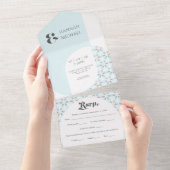 Eenvoudige vettige  Aqua Alles in een uitnodiging (Afscheurbaar)