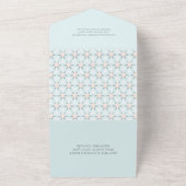 Eenvoudige vettige  Aqua Alles in een uitnodiging (Buitenkant)