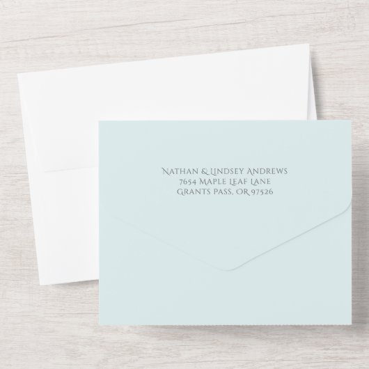 Eenvoudige vettige  Aqua Alles in een uitnodiging (Achterkant)