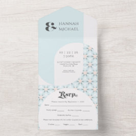 Eenvoudige vettige  Aqua Alles in een uitnodiging