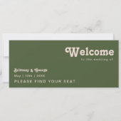 Eenvoudige Vibe Olive Green Seed Chart Header (Achterkant)