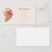 Eenvoudige Victoriaans ontvangstuitnodiging Informatiekaartje (Voorkant / Achterkant)