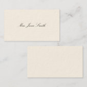 Eenvoudige Victoriaans oproepkaarten Contactkaartje (Voorkant / Achterkant)