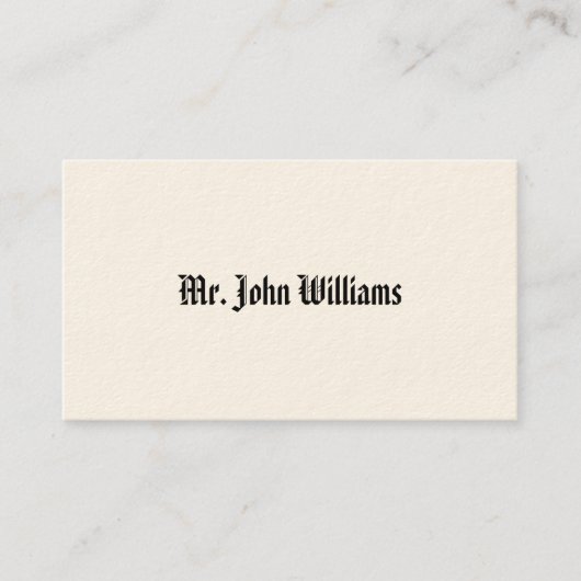 Eenvoudige Victoriaans oproepkaarten Contactkaartje (Voorkant)