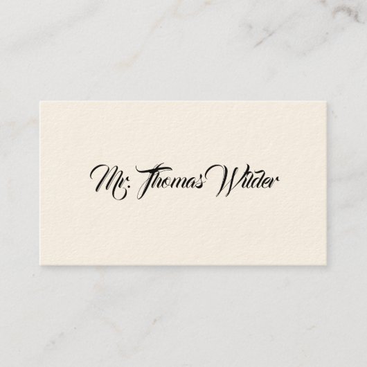 Eenvoudige Victoriaans oproepkaarten Contactkaartje (Voorkant)