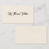 Eenvoudige Victoriaans oproepkaarten Contactkaartje (Voorkant / Achterkant)