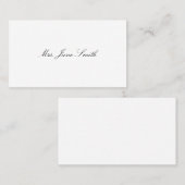 Eenvoudige Victoriaans oproepkaarten Contactkaartje (Voorkant / Achterkant)