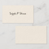 Eenvoudige Victoriaans oproepkaarten Contactkaartje (Voorkant / Achterkant)