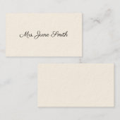 Eenvoudige Victoriaans oproepkaarten Contactkaartje (Voorkant / Achterkant)