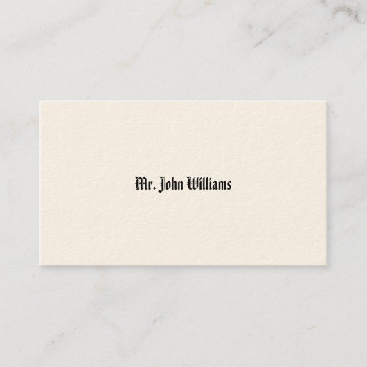 Eenvoudige Victoriaans oproepkaarten Contactkaartje (Voorkant)