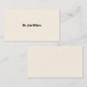 Eenvoudige Victoriaans oproepkaarten Contactkaartje (Voorkant / Achterkant)