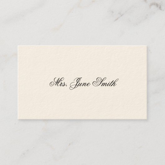 Eenvoudige Victoriaans oproepkaarten Contactkaartje (Voorkant)