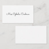 Eenvoudige Victoriaans oproepkaarten Contactkaartje (Voorkant / Achterkant)