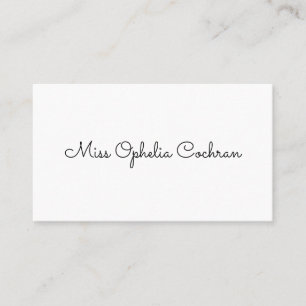 Eenvoudige Victoriaans oproepkaarten Contactkaartje