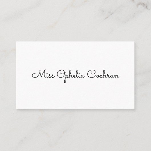 Eenvoudige Victoriaans oproepkaarten Contactkaartje (Voorkant)