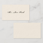 Eenvoudige Victoriaans oproepkaarten Contactkaartje (Voorkant / Achterkant)