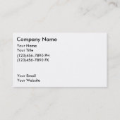 Eenvoudige video-Visitekaartjes Visitekaartje (Achterkant)