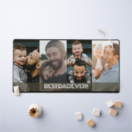 Eenvoudige vier foto collage beste papa ooit bureaumat