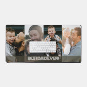 Eenvoudige vier foto collage beste papa ooit bureaumat (Keyboard & Muis)