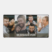 Eenvoudige vier foto collage beste papa ooit bureaumat (Voorkant)