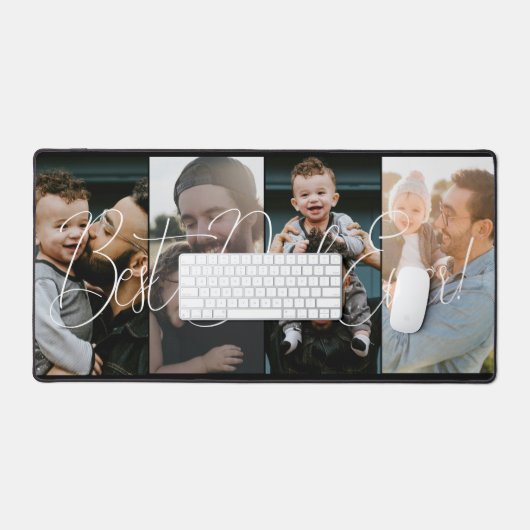 Eenvoudige vier fotocollage beste papa script bureaumat (Keyboard & Muis)