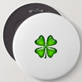 Eenvoudige Vier Leaf Clover Irish St. Patrick's Da Ronde Button 6,0 Cm (Voorkant /achterkant)