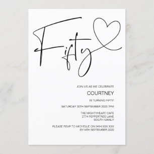 Eenvoudige viering 50e verjaardag van de 50e verja kaart