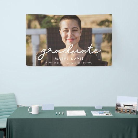 Eenvoudige viering van het afstuderen van de Foto  Spandoek (Beurs)