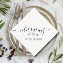 Eenvoudige viering van het leven Elegant Script Fu