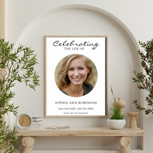 Eenvoudige viering van het leven Foto begrafenis M Poster