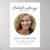 Eenvoudige viering van het leven Foto begrafenis M Poster (Voorkant)