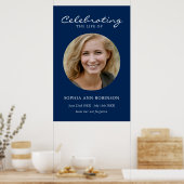 Eenvoudige viering van het leven Foto Memorial Blu Poster (Keuken)