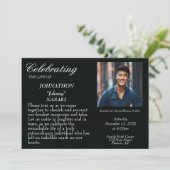 Eenvoudige viering van het leven - Foto Memorial Kaart (Staand voorkant)