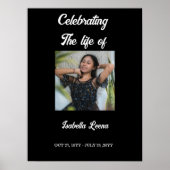 Eenvoudige viering van levensfunerair herdenkingsf poster (Voorkant)