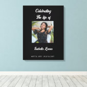 Eenvoudige viering van levensherdenkingsfoto canvas afdruk (Insitu (Houten vloer))