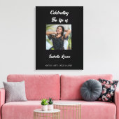 Eenvoudige viering van levensherdenkingsfoto canvas afdruk (Insitu (Woonkamer))
