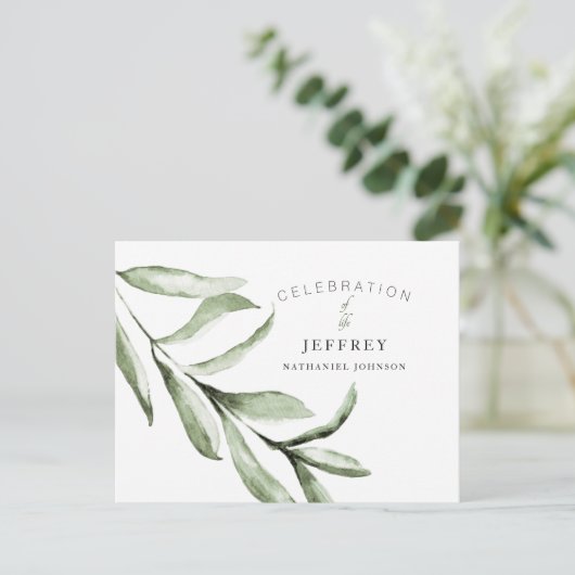 Eenvoudige viering van levensverlies Bijeenkomst L Briefkaart (Staand voorkant)