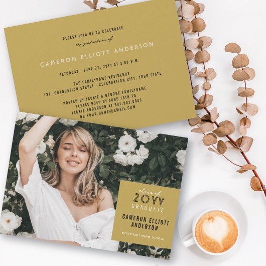 Eenvoudige vierkant minimalistische fotograafparti kaart